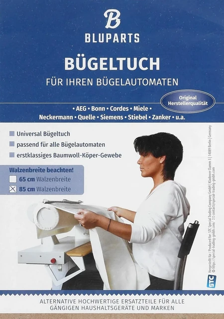 Bügeltuch universal für Mangel Bügelautomat mit 85 cm Walzbreite