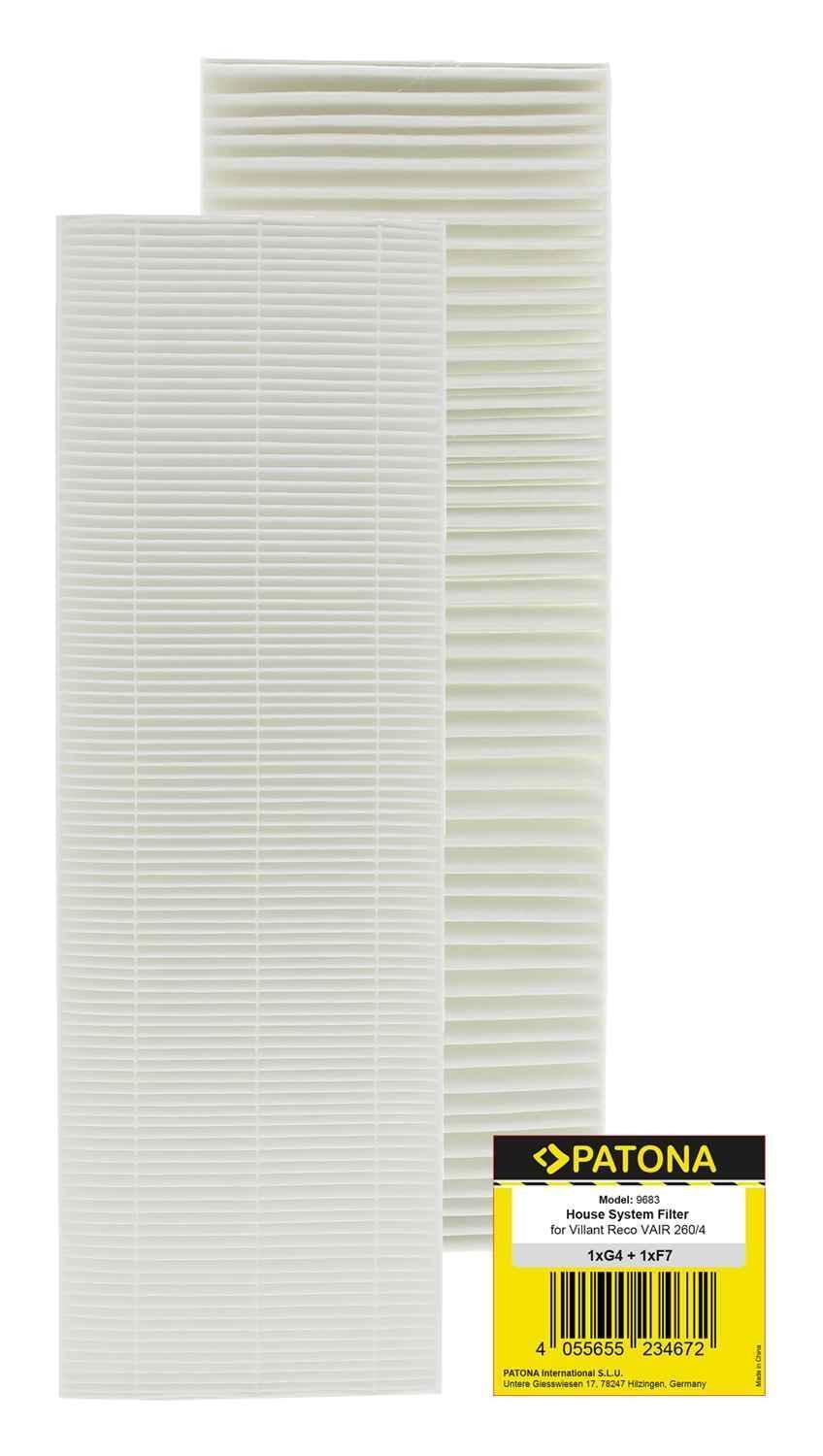 PATONA Filter G4 und F7 für Lüftungsanlage Vaillant RecoVAIR VAR 260/4 (E) 360/4 (E)