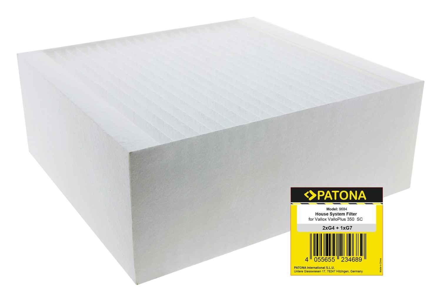 PATONA Filter G4 und F7 für Lüftungsanlage Vallox ValloPlus 350 SC