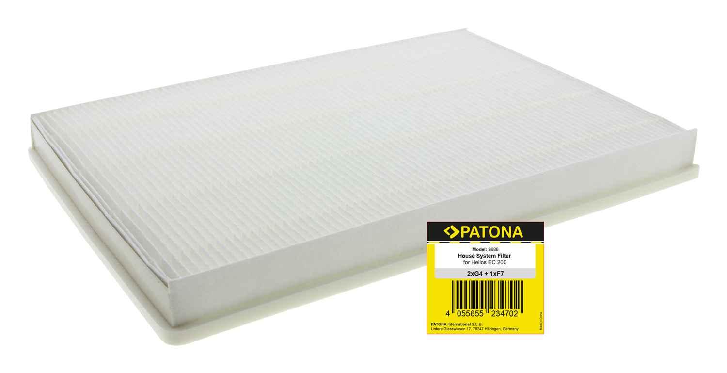 PATONA Filter G4 und G7 für Lüftungsanlage Helios EC200/300 PATONA