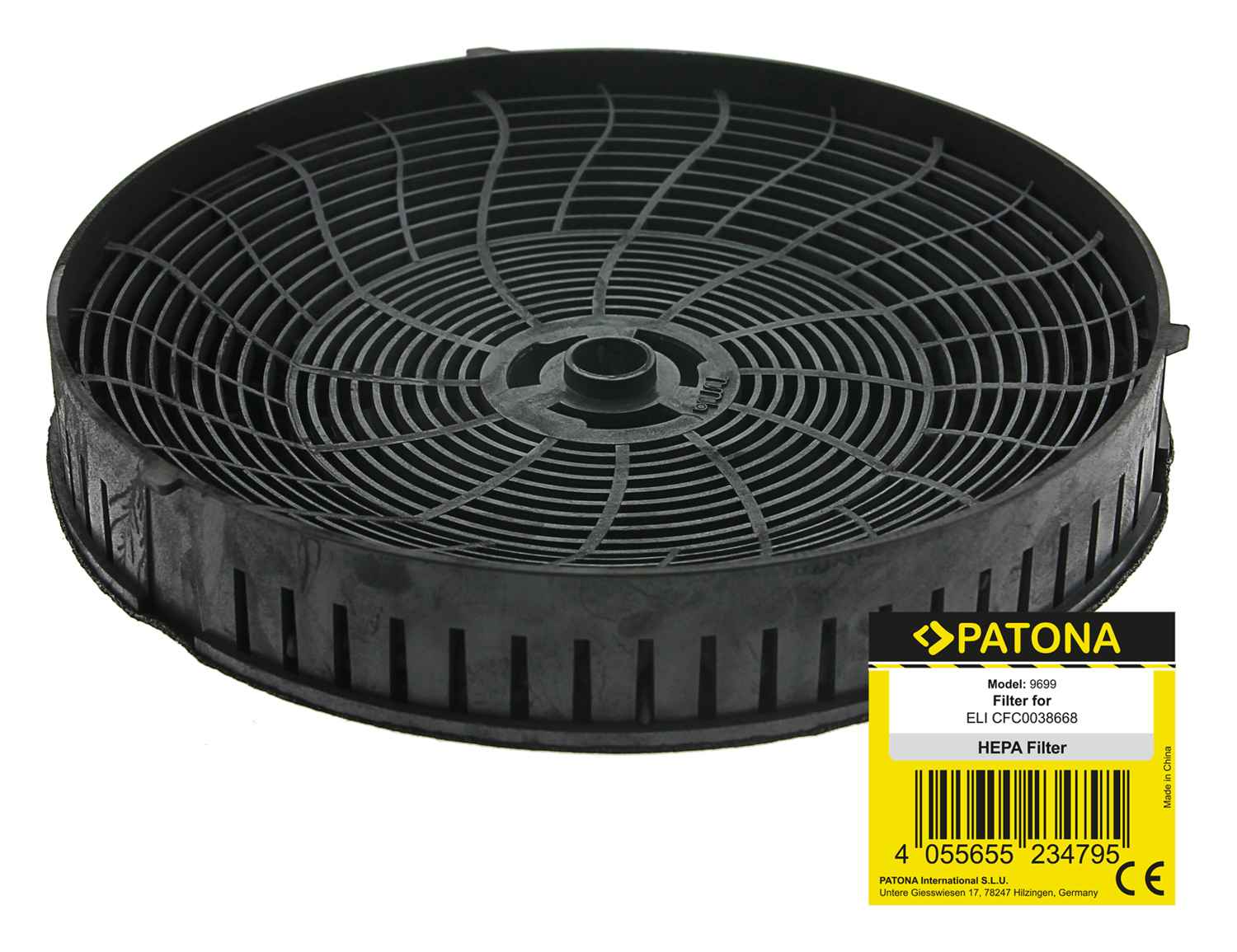 PATONA Aktivkohlefilter f. Elica AEG Electrolux Bauknecht Whirlpool Gorenje Beko Privileg Ikea Zanussi CFC0038668 CFC0140343 4055171138