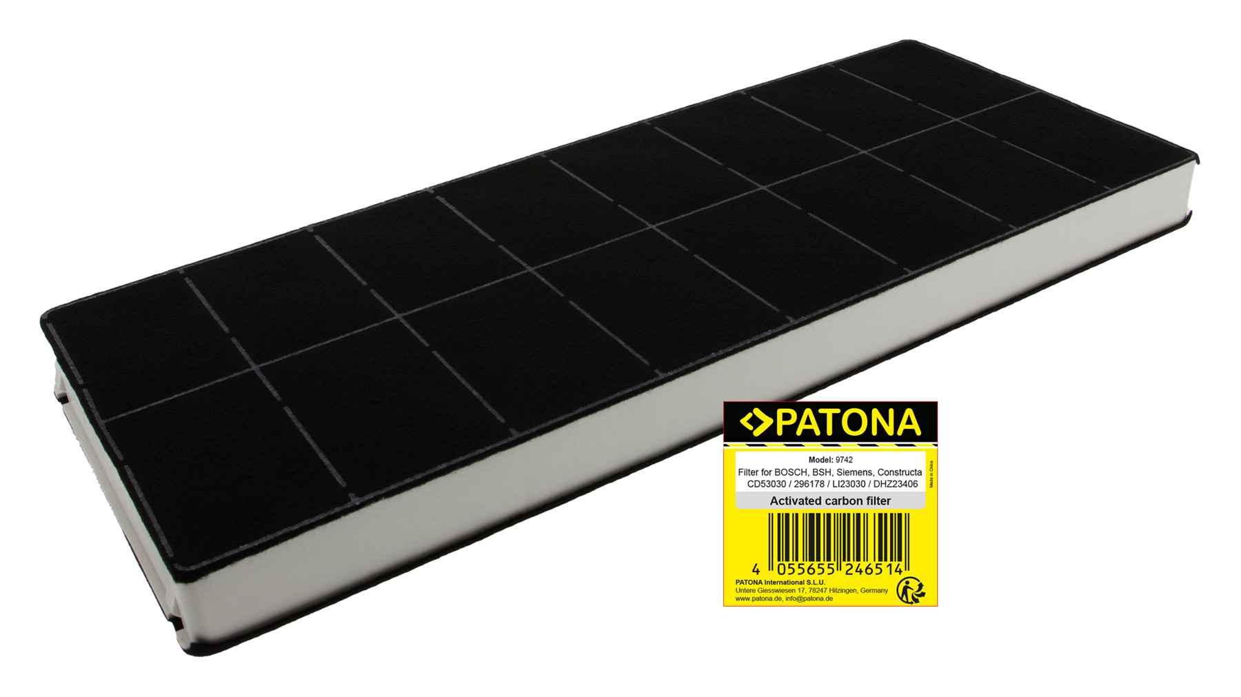 PATONA Filter für Dunstabzugshaube Bosch Balay Neff Constructa Siemens Küppersbusch CD53030 296178 LI23030 DHZ23406