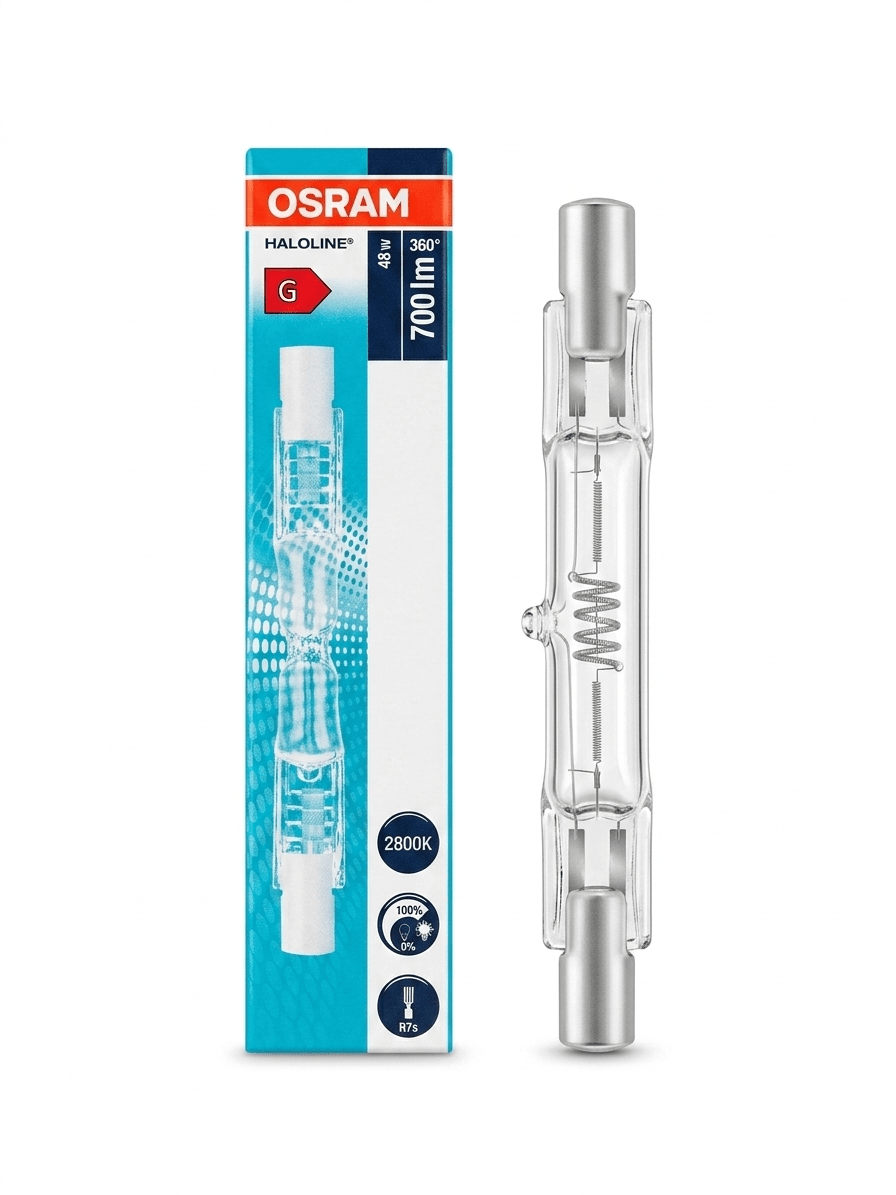 Halogenlampenstab R7s 48W 230V von OSRAM in Originalverpackung für Mikrowelle Herd und Backofen passend wie GAGGENAU 00174136