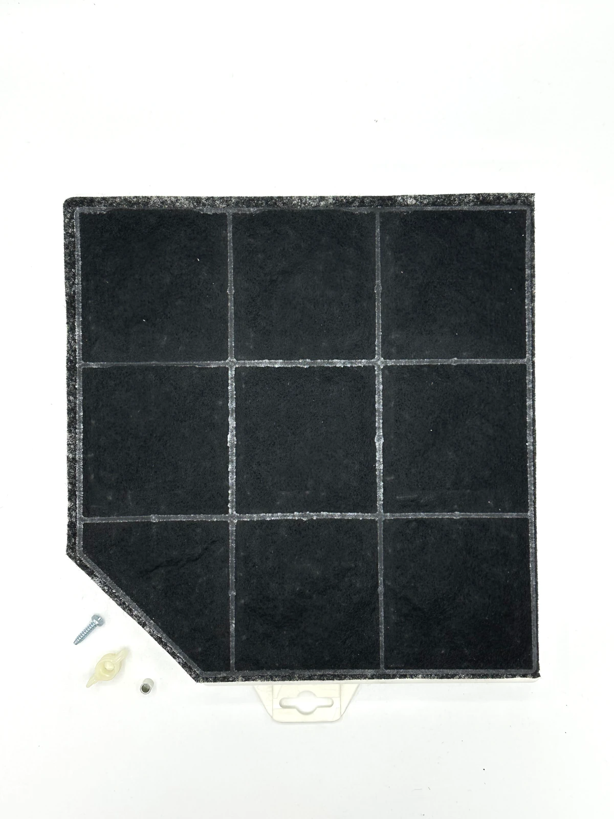 Kohlefilter Bosch 00299600 (245x278 mm) für Dunstabzugshauben im Umluftbetrieb – Detailansicht des Aktivkohlefilters