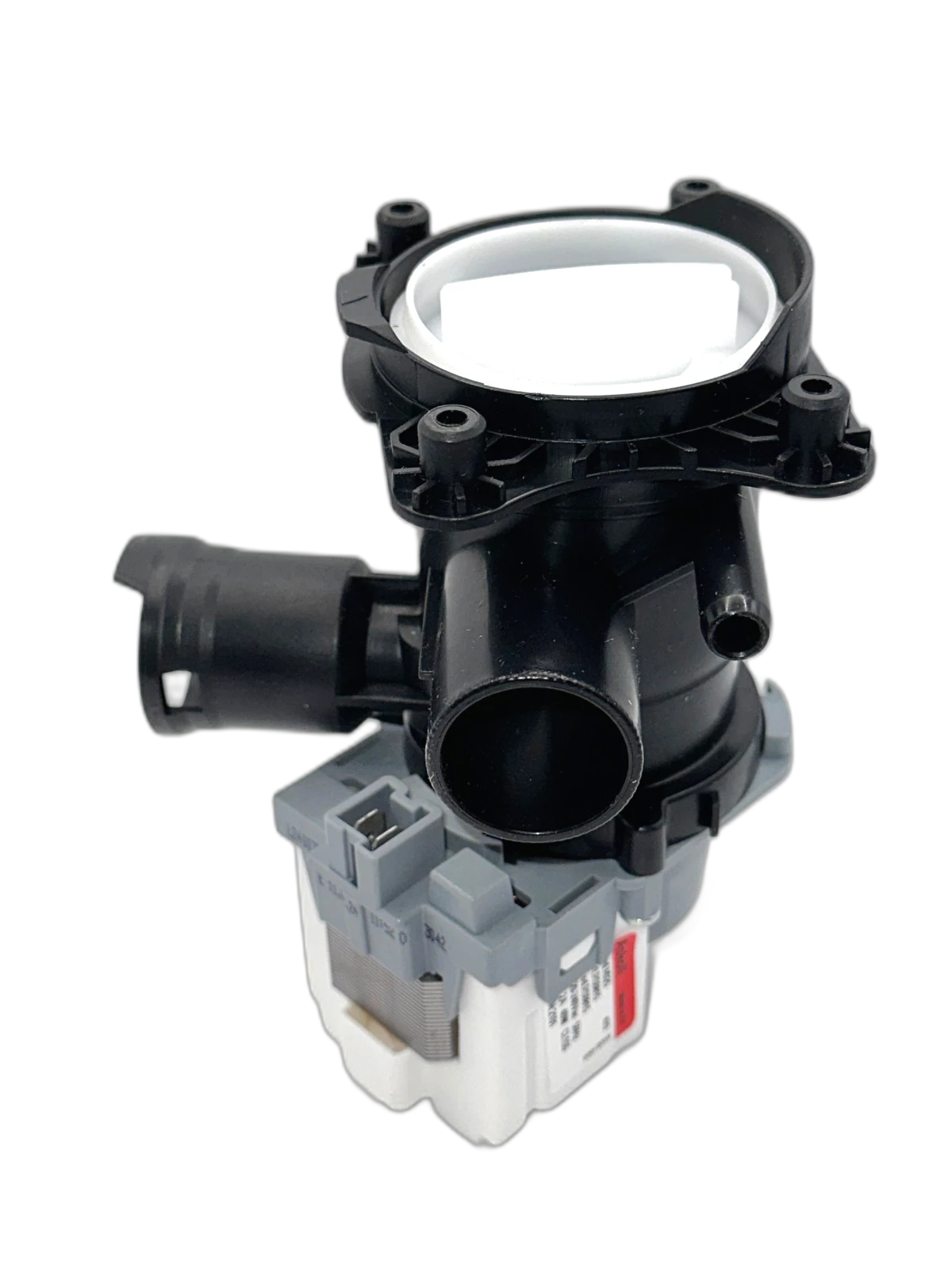 Ablaufpumpe Bosch 00145777 – Seitenansicht mit Pumpenstutzen und Elektromotorblock